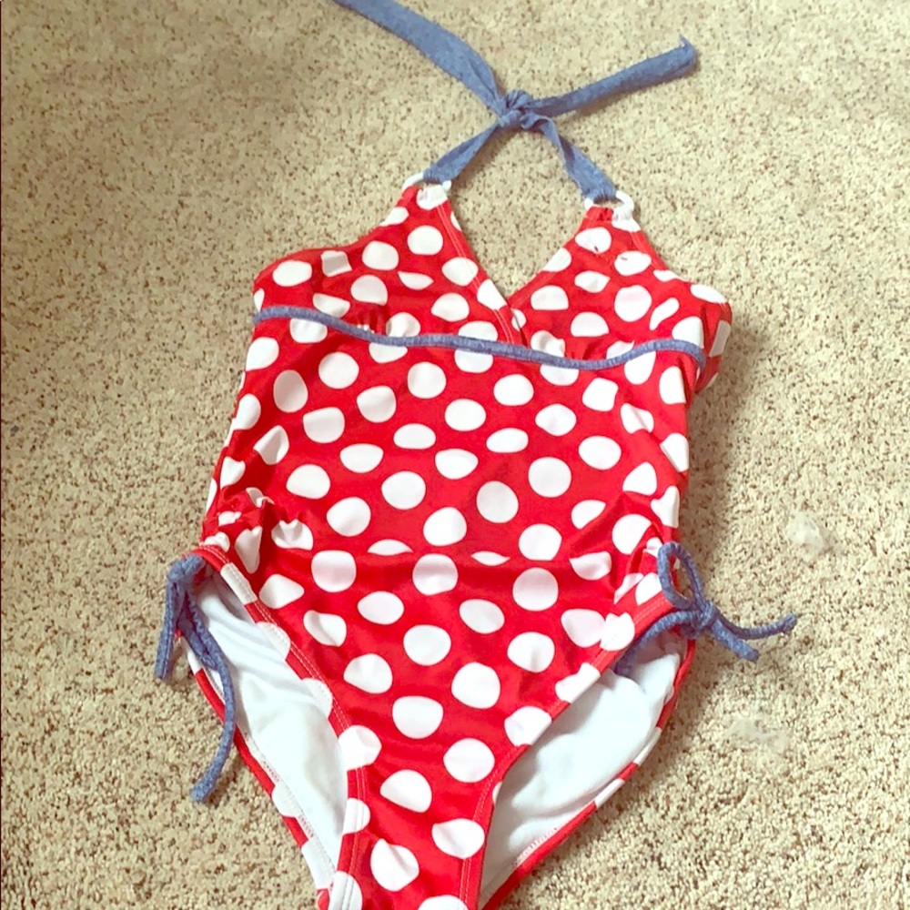 Polka dot one pc swimsuit